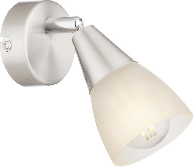 GLOBO Spot Tadeus Wandleuchte in Nickel Matt mit Glas und E14 Fassung - Bild 1