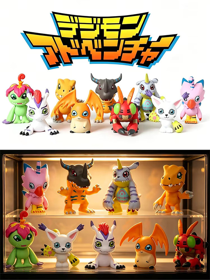 Bandai Digimon Adventure Anime-Figuren, 9-teiliges Set, Kunststoff - Bild 7