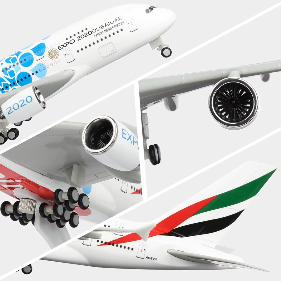 ZOCO UAE Expo A380 Flugzeugmodell-Bausatz, 1:240, Harz - Bild 4
