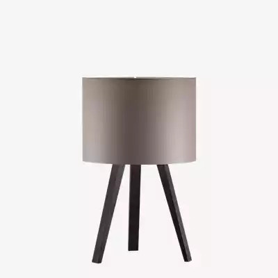 Maigrau Luca Stand Little Tischleuchte in Grau und Schwarz mit Holzdetails und Stoffschirm - Bild 1