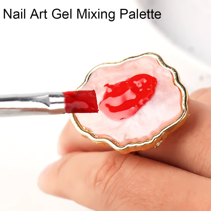 Full Beauty Nagelkunst-Gel-Mischpalette, Rosa Marmor-Imitation, Glänzend - Bild 2