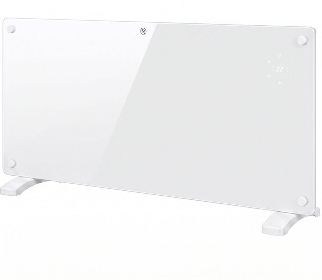 HOMCOM Niedrigenergie-Elektroheizer 2000W Konvektor mit WLAN, Alexa und Google Home Steuerung, Wandmontage oder Standgerät, Weiß - Bild 1