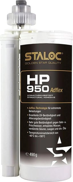 Staloc Strukturklebstoff HP-950 Anthrazit 490 ml mit Mischer - Bild 1