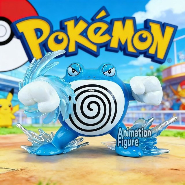 Bandai Pokémon Poliwrath, Actionfigur, PVC, 6cm - Bild 1