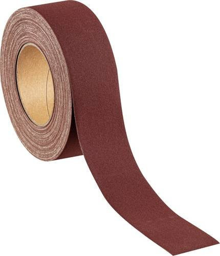 Rhodius SPBR 300604 Schleifband Körnung 320 für Metall und Holz, Farbe Braun, L x B: 25 m x 50 mm - Bild 1