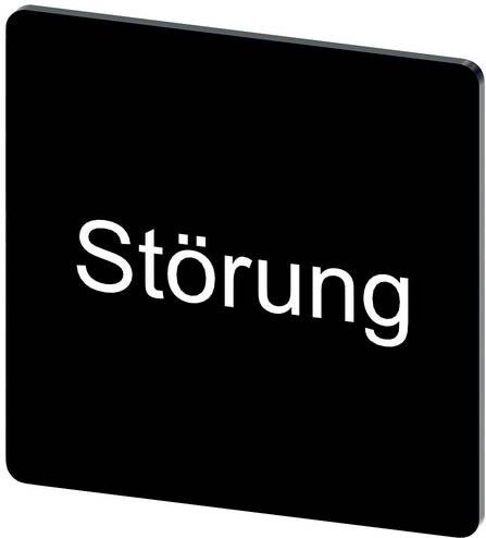 Siemens Bezeichnungsschild 3SU1900-0AE16-0AQ0 aus Kunststoff in Schwarz und Weiß, 10 Stück - Bild 1