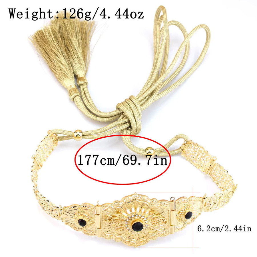 Gürtel Metall, Gold, Kristall, Damen - Bild 2