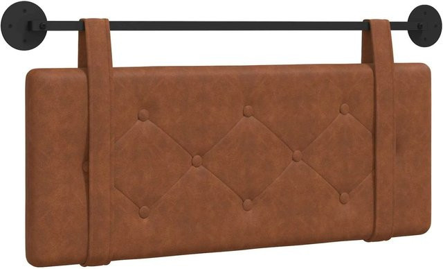 vidaXL Wandmontiertes gepolstertes Paneel in Braun mit Antik-Look aus PU-Leder und MDF, B/H: 110 x 55 cm - Bild 1