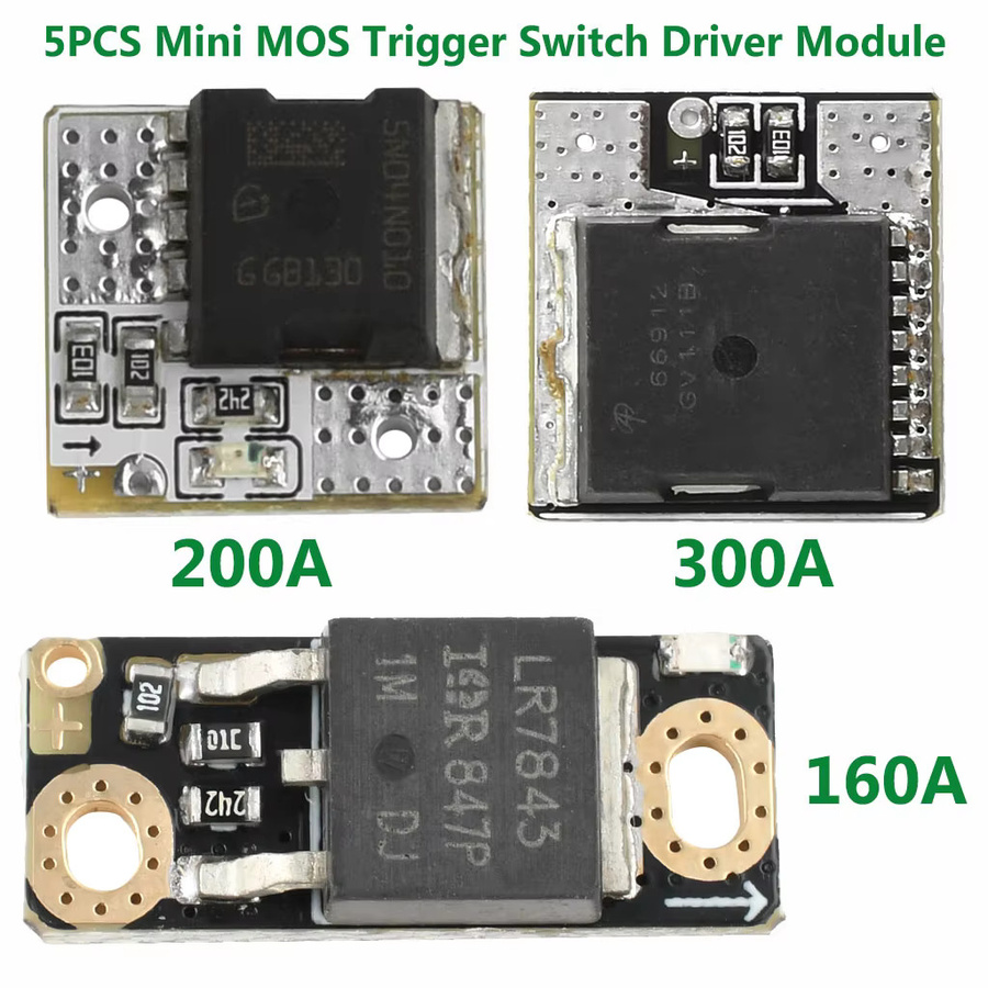 5 Stück diymore Mini-MOS-Trigger-Schalter-Treibermodul Hochleistungs-PWM-MOSFET-Steuerplatine für Motor- und LED-Geschwindigkeitsregler (160A 200A 300A) - Bild 3