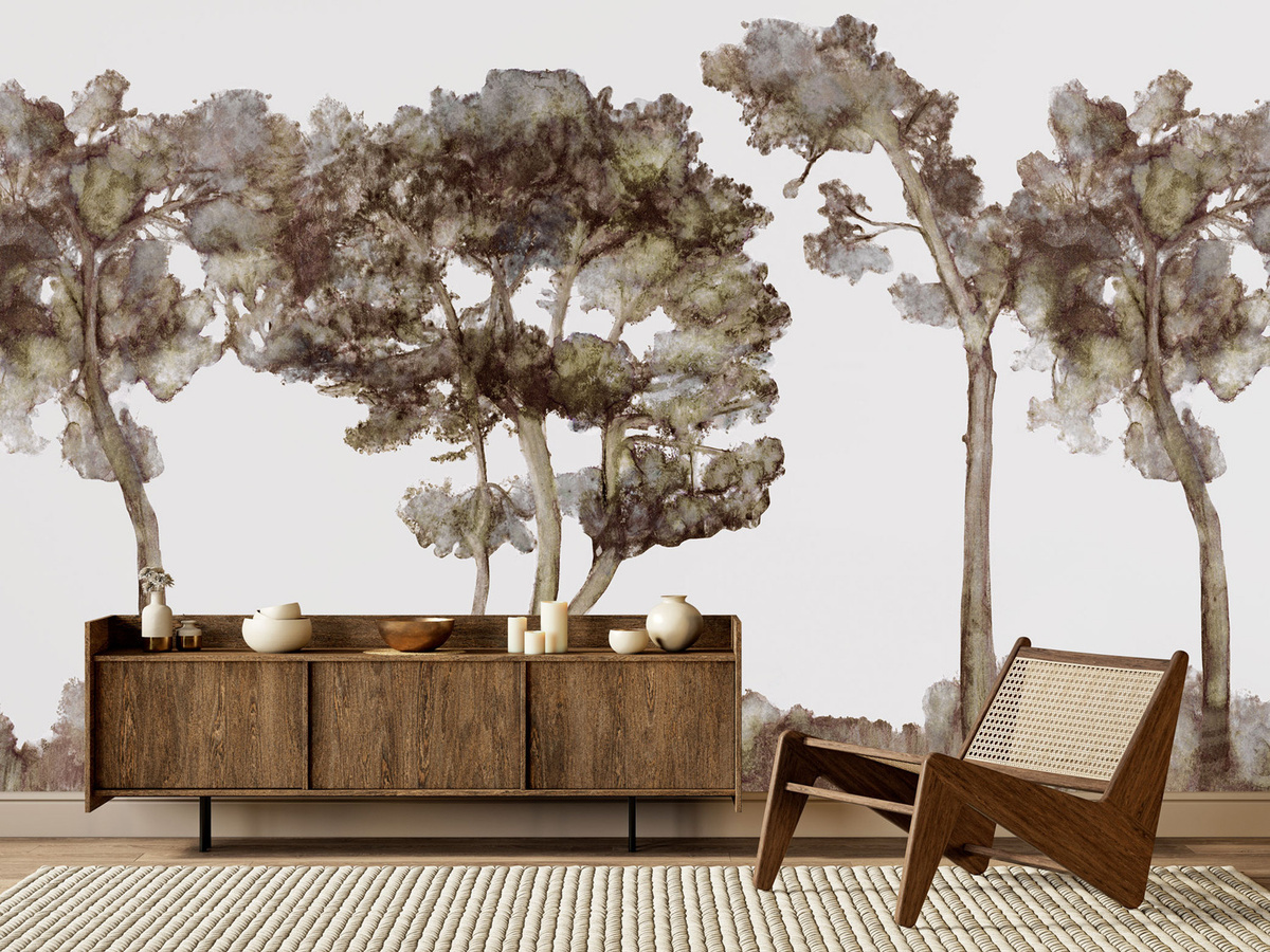 Tenue de Ville Mural Canopy Arizona Wandtatoe mit floralem Botanical Design in Natur, Vlies - Bild 1