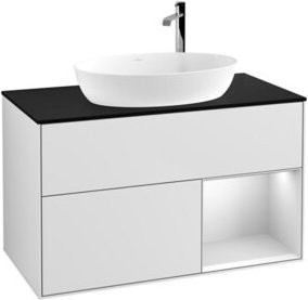 V&B Waschtischunterschrank Finion 100 in Weiß lackiert, B/T/H: 100 x 50,1 x 50,1 cm - Bild 1