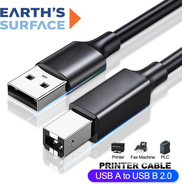OUIO USB-A auf USB-B 2.0 Druckerkabel in Schwarz für Drucker und Scanner - Bild 1