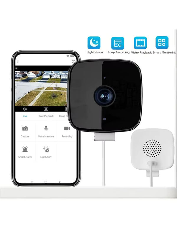 DIXSG Fensterkamera mit 1080P Auflösung, 2,4 GHz WLAN, Vollfarb-Nachtsicht und 2-Wege-Audio zur Haussicherheit - Bild 7