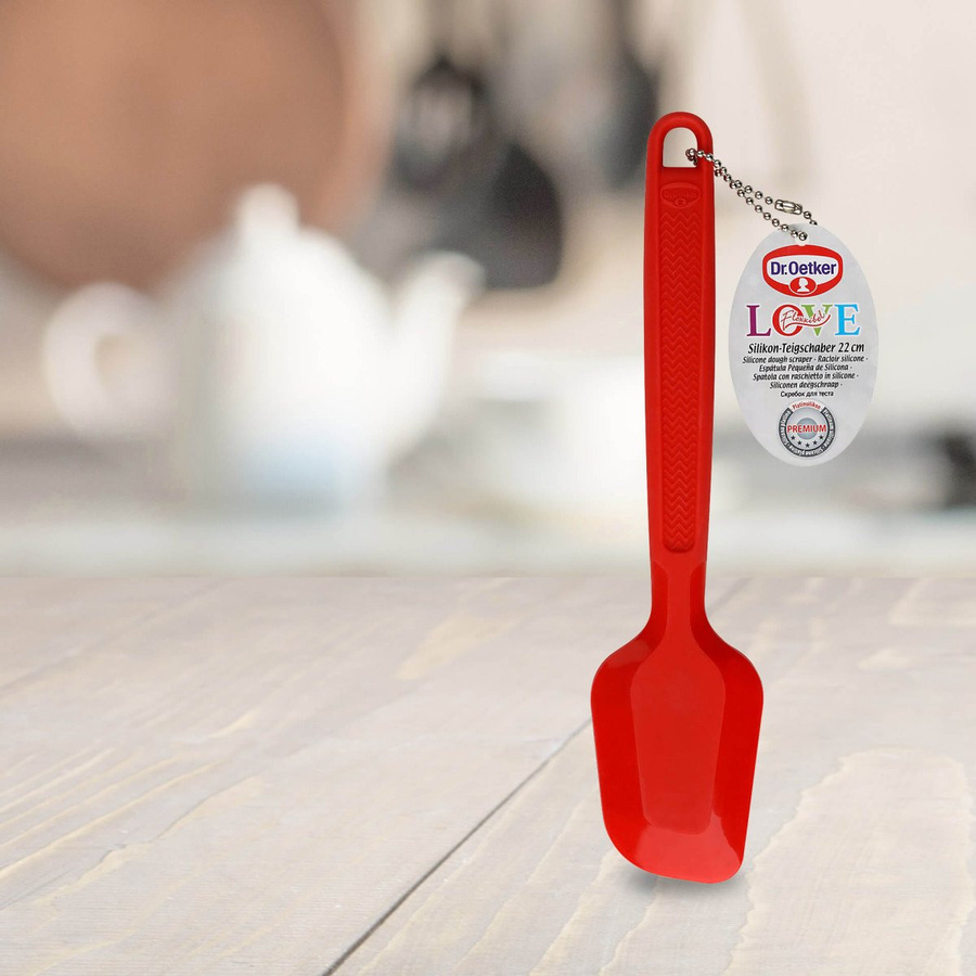 Dr. Oetker Teigschaber Flexxibel Love in Rot aus Silikon, 22 cm - Bild 2