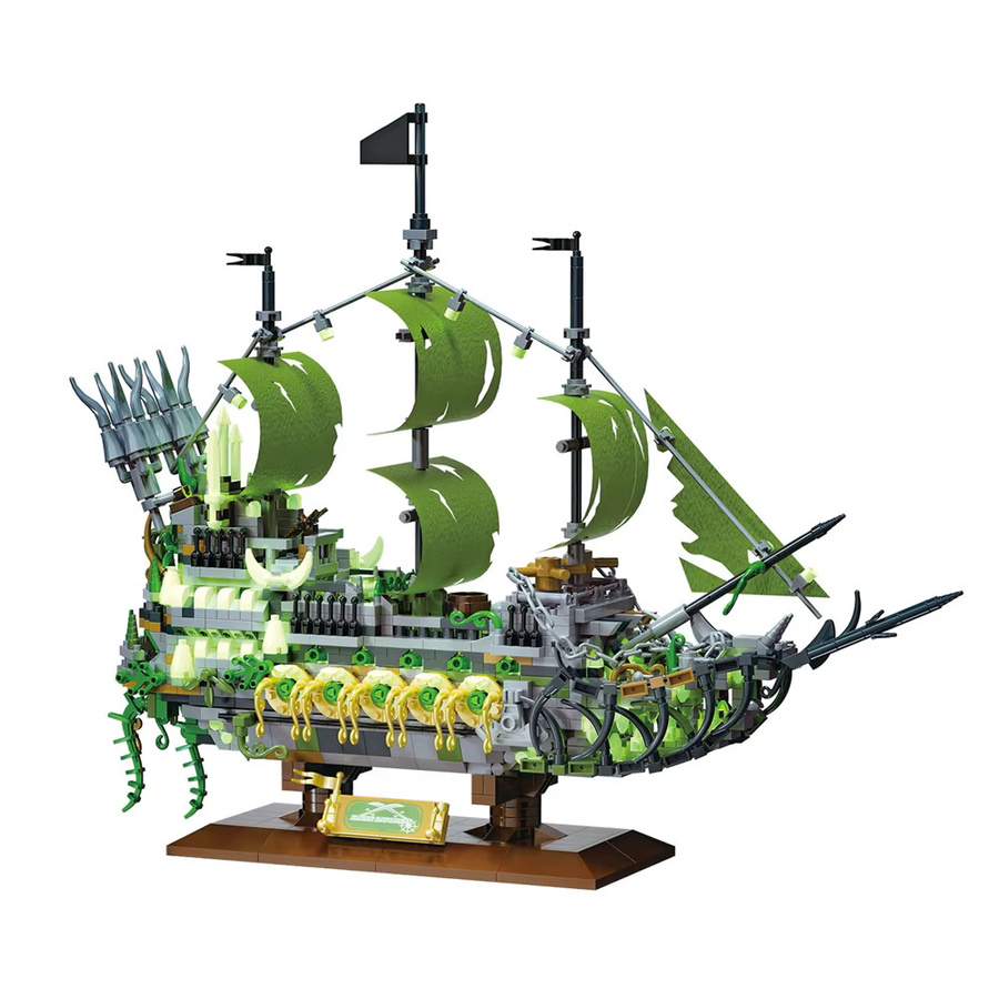 HYMILENARIO Mittelalterliche Piratenschiffe, Mikromodell Montage Bausteine, Piraten - Bild 2