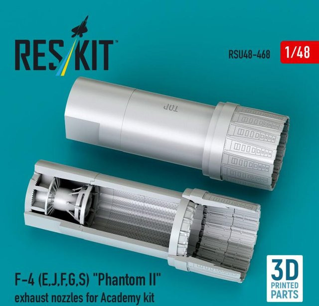 ResKit Models F-4 Phantom II exhaust nozzles, 3D Printed - Bild 1