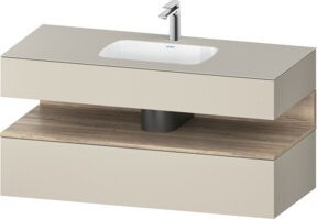 Duravit Einbauwaschtisch-Möbel-Set Qatego in Beige, B/T/H: 120 x 55 x 60 cm - Bild 1