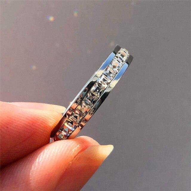 Allbestart Ring Edelstahl, Gold, Zirkonia, Vintage, Damen, Verlobung - Bild 1