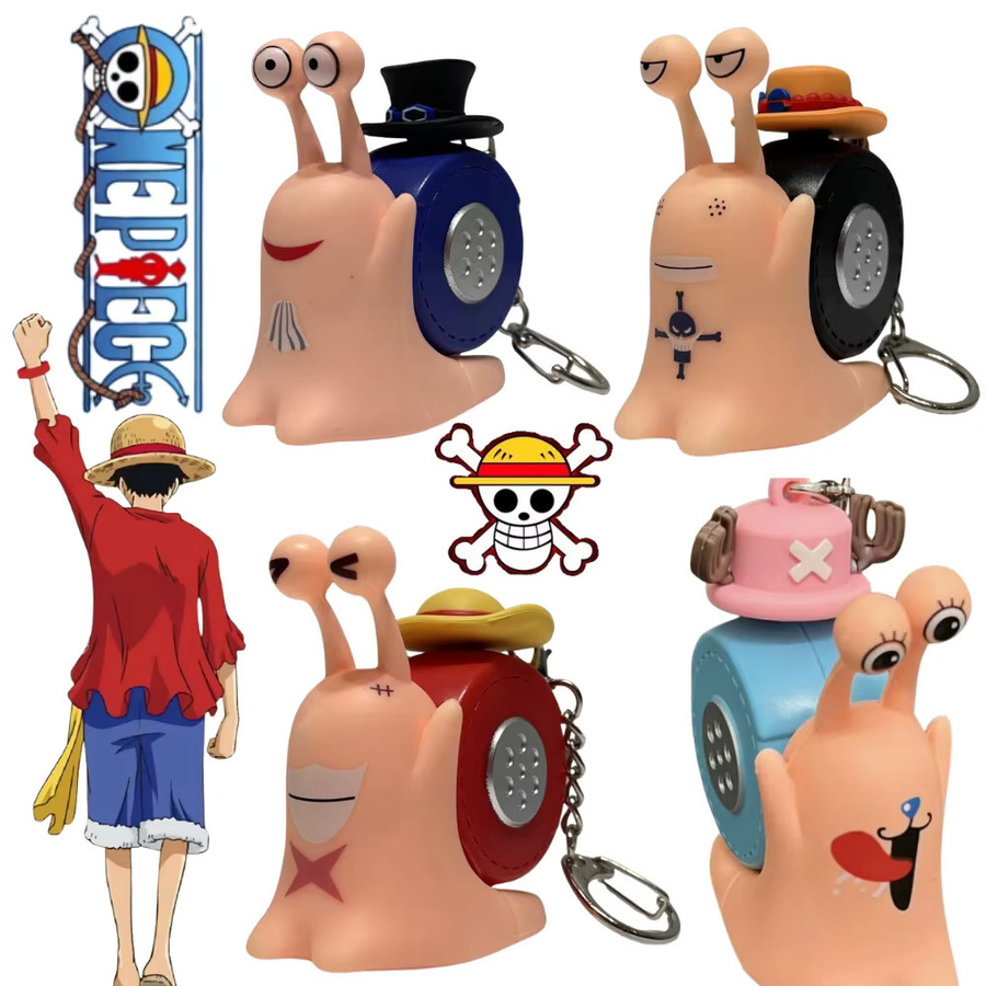 Bandai One Piece Den Mushi Aufnahme-Modell Schlüsselanhänger, mit Soundaufnahme-Lautsprecher-Spielzeug - Bild 5