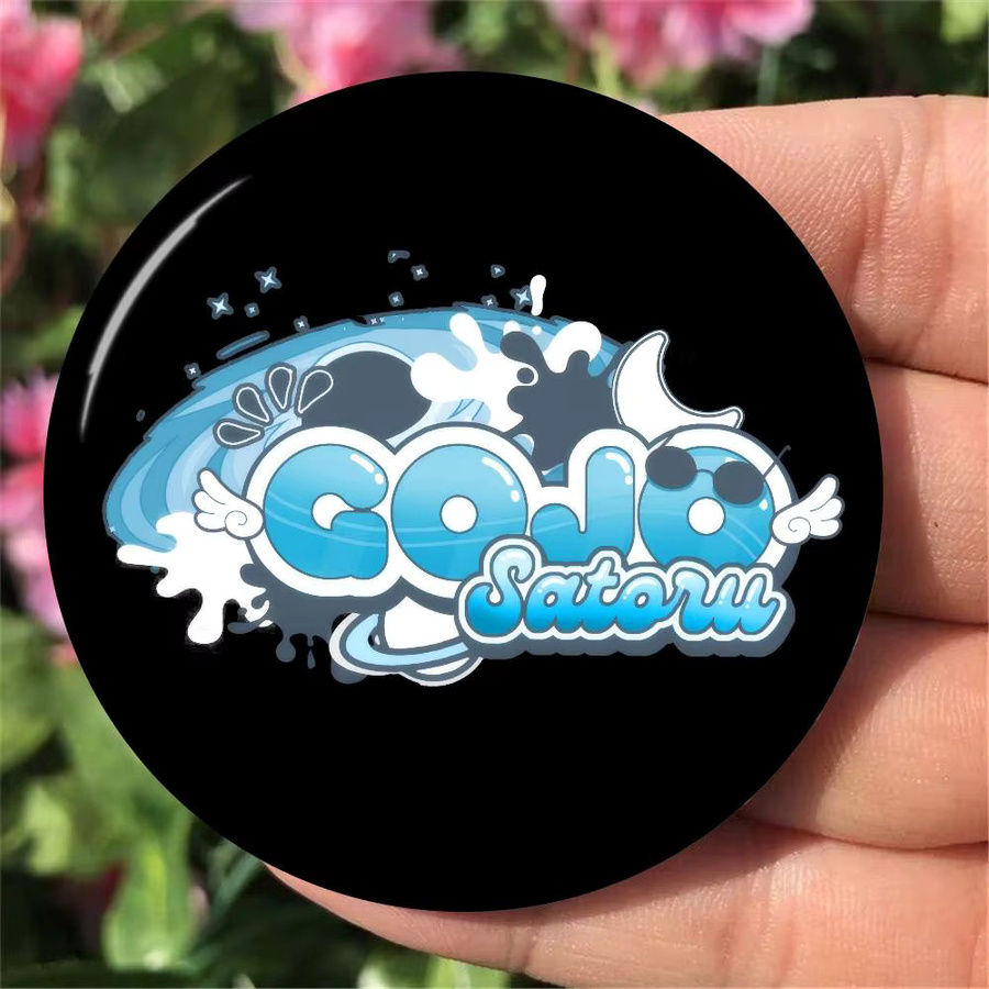 Kayou Anime Gojo Satoru Anstecknadeln in Multicolour, runde Abzeichen als kreativer Schmuck und Deko-Geschenk, Durchmesser: 32 mm, 44 mm oder 58 mm - Bild 5