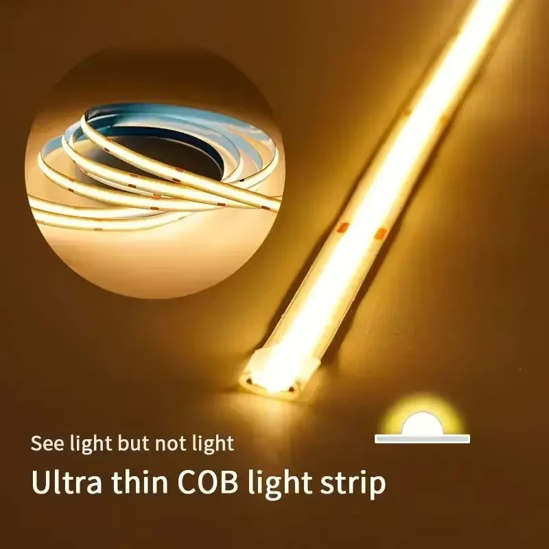 USB COB LED-Lichtstreifen für DIY TV-Hintergrundbeleuchtung, 320 LEDs/m, Warmweiß, 1m Länge - Bild 4