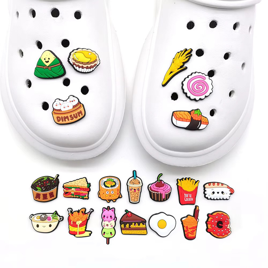 Potdemiel Schuh-Charms-Set, Lebensmittelmotive, Snacks, 20-teilig - Bild 2