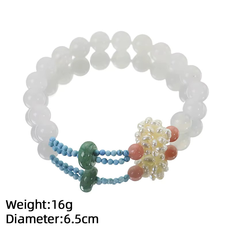 GLSEEVO Armband, Süßwasser Perle, Türkis, Naturstein, Damen, Bunt - Bild 3