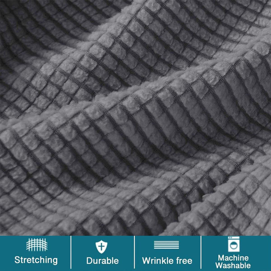 Yiran Furniture Barhockerbezug aus Jacquard-Stoff, elastischer Sitzbezug für Schminkhocker und Tresenhocker, rechteckig - Bild 3