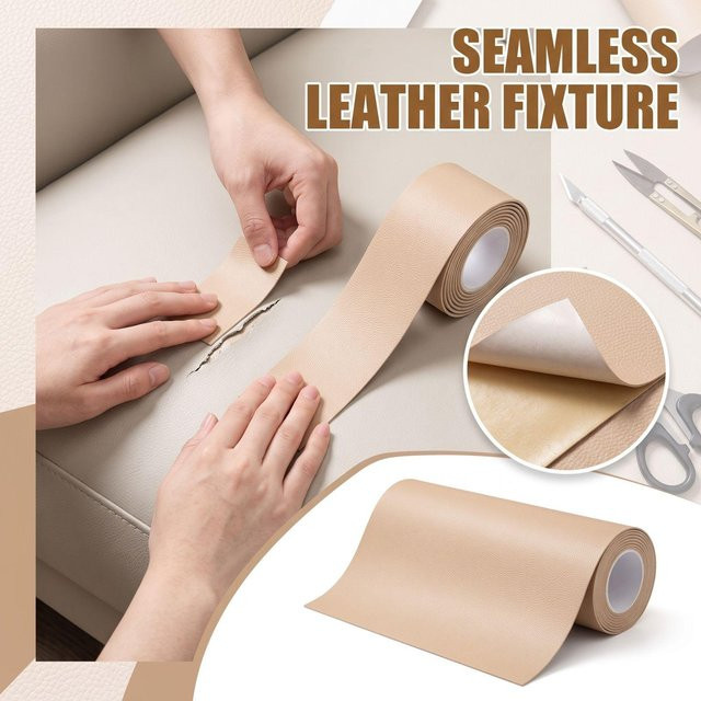 Selbstklebendes Lederband-Set von YaseHasaki in Beige, Breite: 30 cm, Länge: 1 m - Bild 1