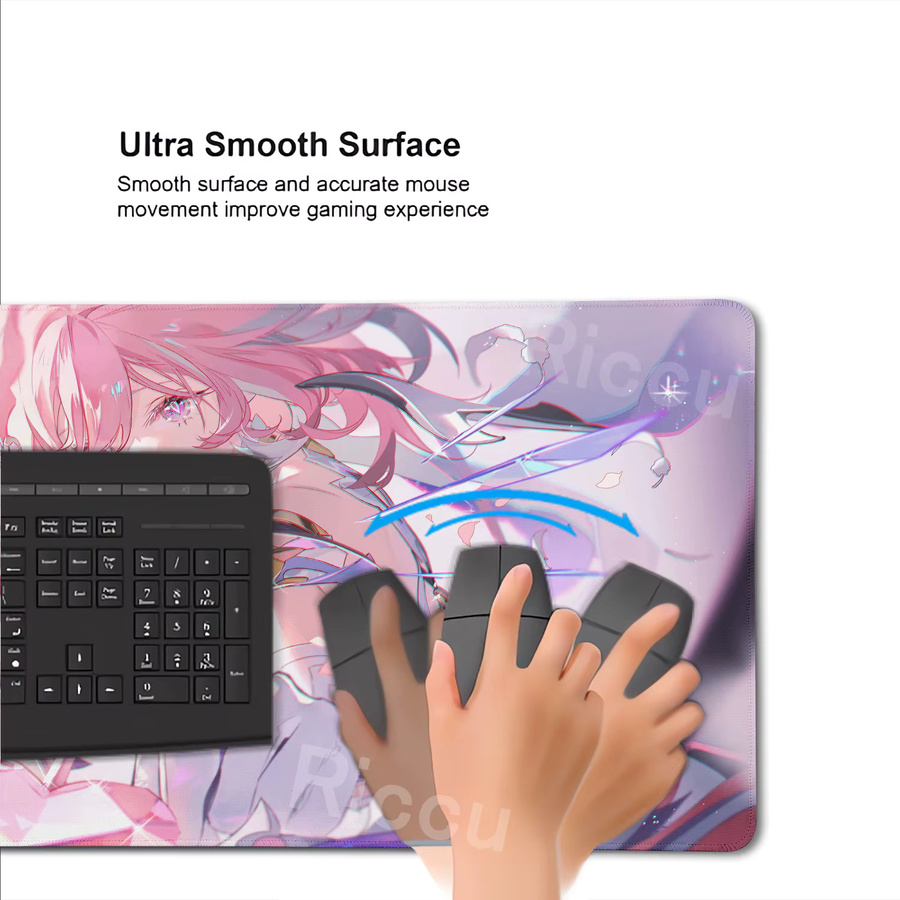 Riccu Anime Mauspad Elysia XXL Schreibtischunterlage für Computer und mechanische Tastaturen - Bild 2