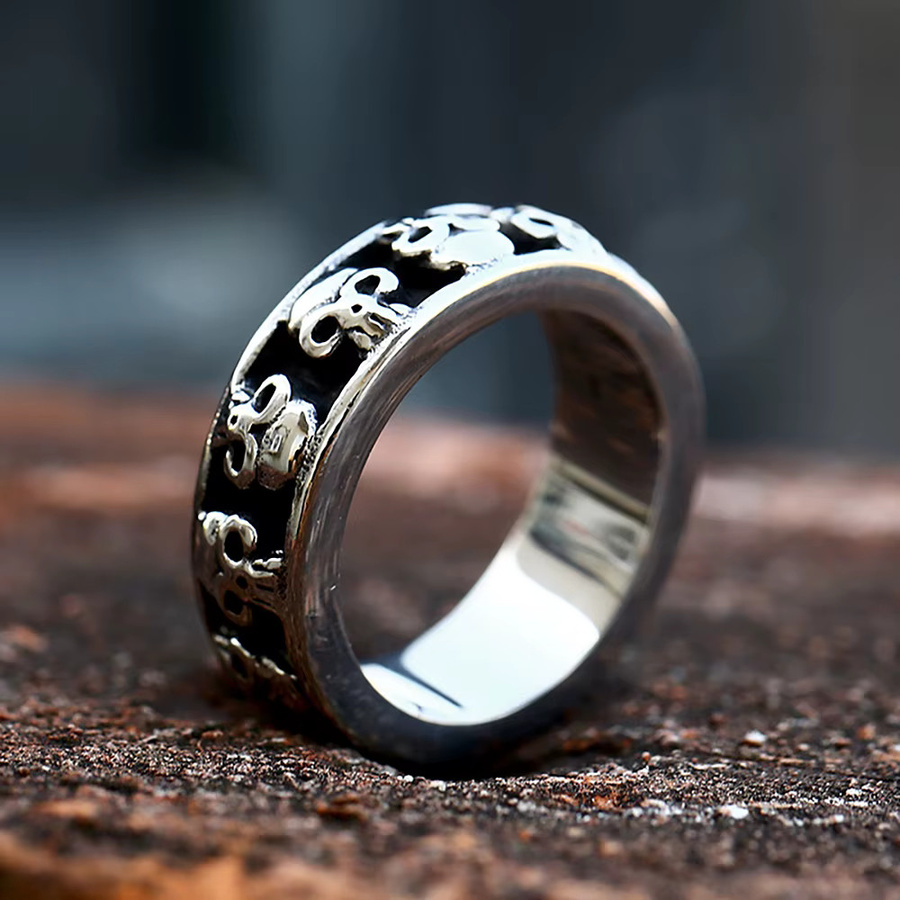 NORTHMAN Ring, Edelstahl, Silber, Schädel, Unisex - Bild 2
