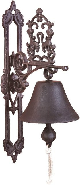 Esschert Design Nostalgie Türglocke aus Gusseisen in Antik-braun, Höhe: 38 cm - Bild 1