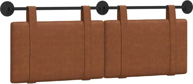 vidaXL Wandmontiertes Polsterpaneel in Braun mit Antik-Look aus Kunstleder, B/H/T: 130 x 55 x 5 cm - Bild 1