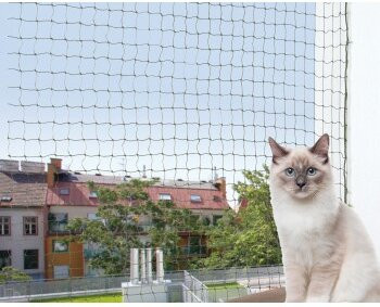 Trixie Katzenschutznetz Cat Protect in Grün aus Metall, B: 3 m, H: 2 m - Bild 1