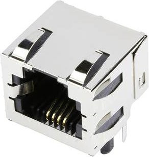 Molex LED Jack Buchse 6P4C in Silber - Bild 1