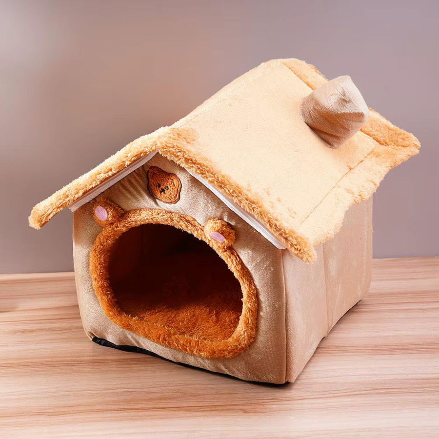 KITPIPI Faltbare Hundehütte und Katzenbett als warmes Haustier-Sofa für kleine und mittelgroße Hunde und Katzen - Bild 2