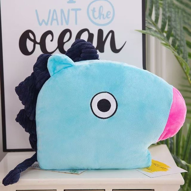 BT21 BTS Kpop Plüsch Komfortkissen Blau, B/T/H: 30 x 30 x 30 cm - Bild 1