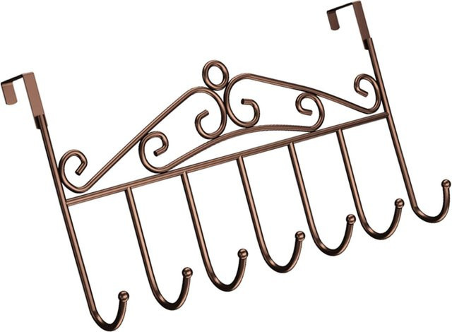 Multifunktionaler Türhaken aus Eisen von mfySpace in Braun zur platzsparenden Aufhängung von Kleidung - Bild 1
