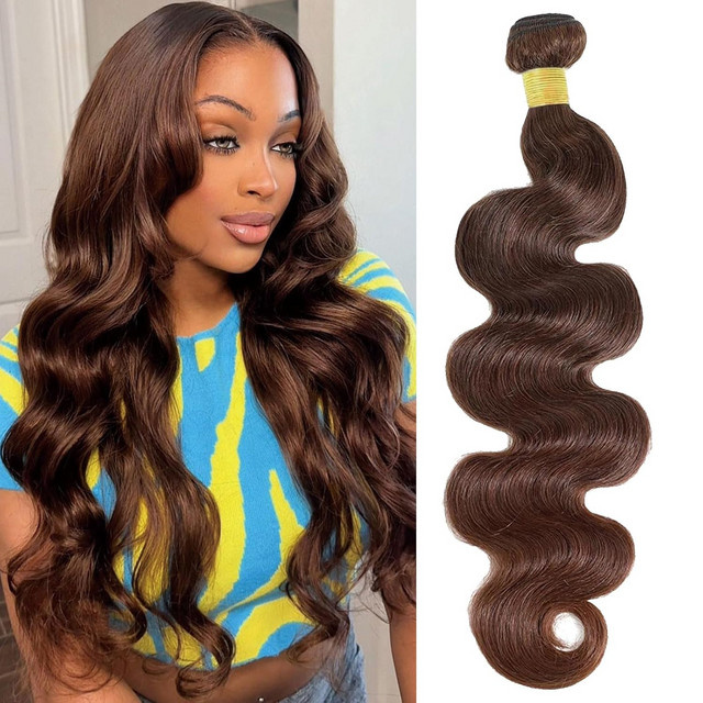 Happy Monday Body-Wave-Haarbündel, schokoladenbraun, brasilianisches Remy-Haar - Bild 1