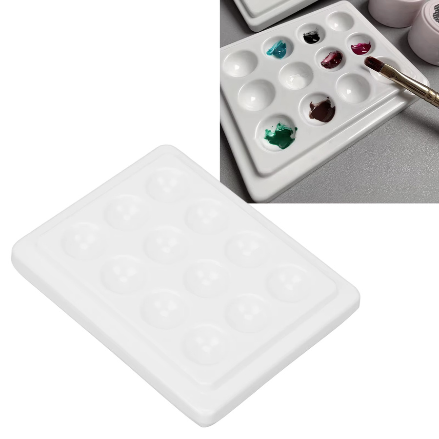 DOACT 12-Well-Porzellan-Farbpalette für Nagelkunstmalerei - Bild 3