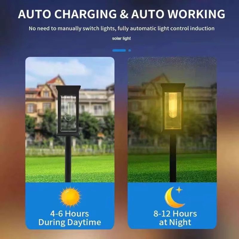ZTree Solar-LED-Außenbeleuchtung mit warmweißem Licht, IP65 wasserdicht, Solar-Landschaftsbeleuchtung für Garten und Hof - Bild 3