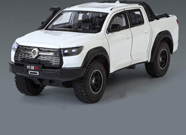 Linyi toy car Great Wall Motor Poer Pickup, Modellauto, 1:24, Metall, mit Licht und Sound, ab 14 Jahren - Bild 1