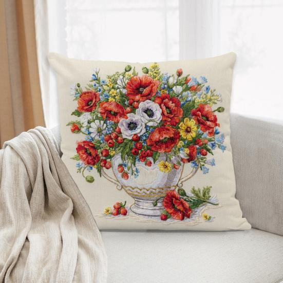NOHS Cushions Blumen-Kissenbezug mit floralem Design in Multicolour, B/B/B: 45 x 45 x 45 cm - Bild 2