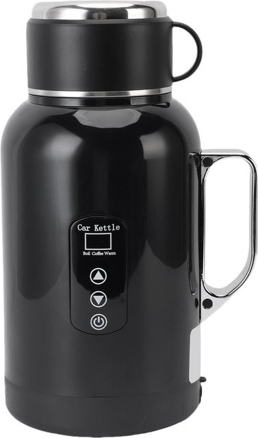 KONNWEI Elektrischer Wasserkocher für das Auto in Schwarz mit LED-Temperaturanzeige und Touch-Display, 1,3 l, Edelstahl 304 - Bild 1