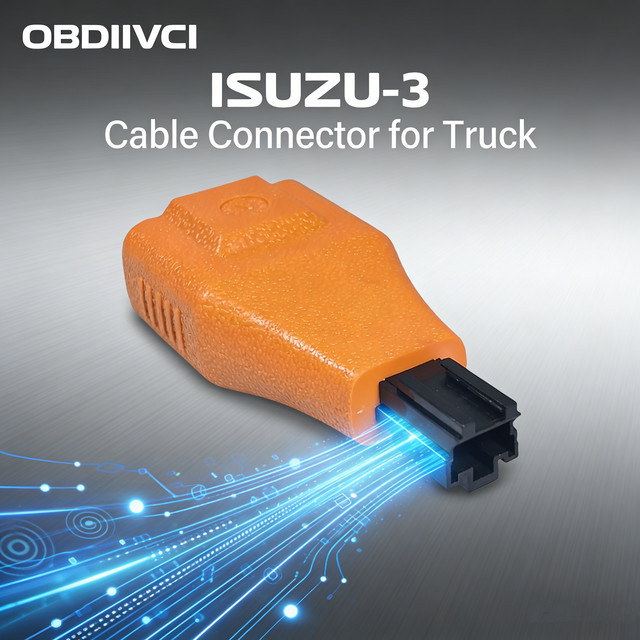 DHCCREATE ISUZU 3-Pin Diagnose-Stecker für schwere LKW in Orange - Bild 1