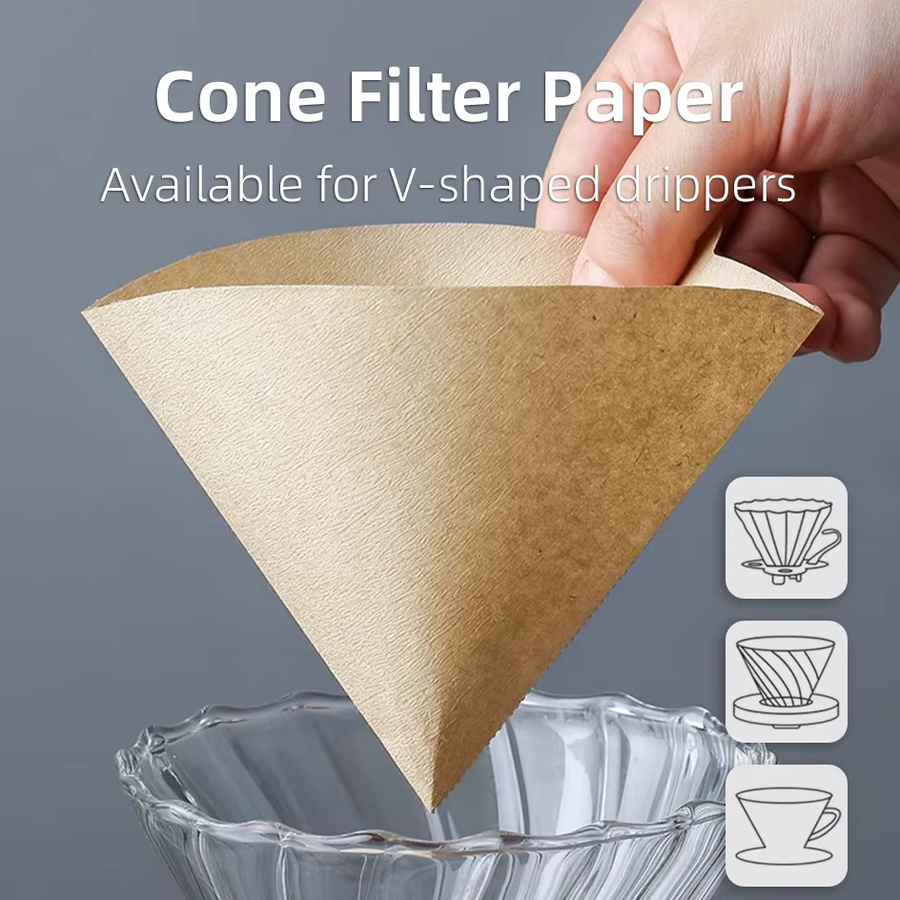 PERFFEE Kaffee-Papierfilter ungebleicht braun, 40 Stück, Kegelfilter für Tropfkaffee - Bild 2
