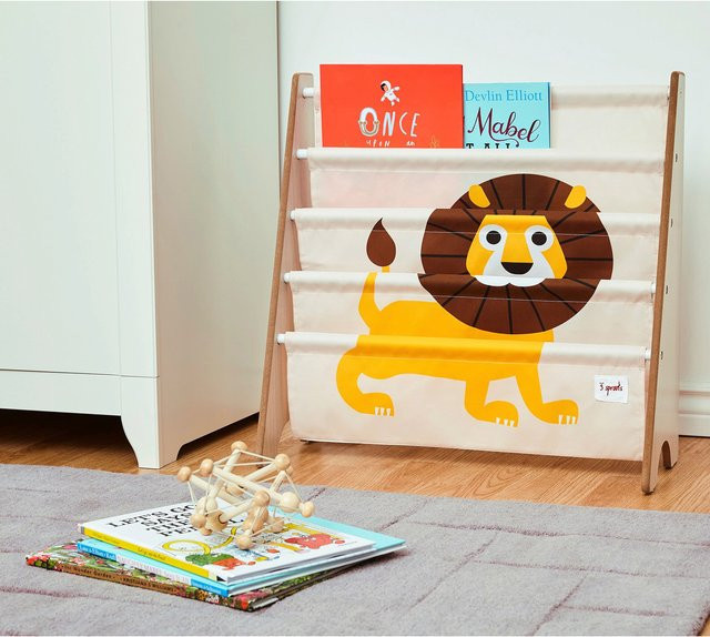 3 Sprouts Bücherregal für Kinder mit Tiermotiv in Gelb, B/T/H: 60,0 x 26,0 x 26,0 cm - Bild 1