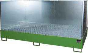 Bauer Südlohn Auffangwanne AW 1000-10F/SW aus Stahl in Resedagrün - Bild 1