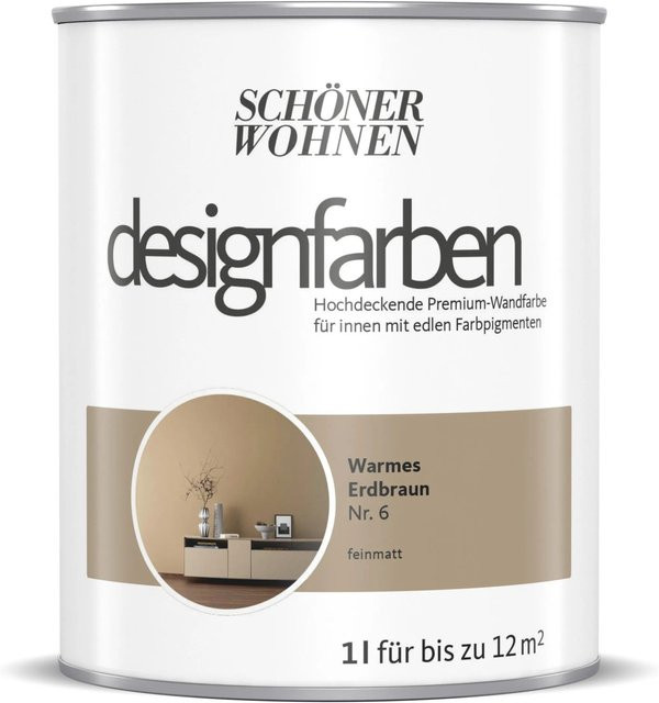 Schöner Wohnen Designfarbe für Holz in Warmes Erdbraun, wasserbasiert und konservierungsmittelfrei - Bild 1