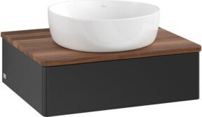 V&B Waschtischunterschrank Antao ohne Frontstruktur mit Beleuchtung, Walnuss, B/T/H: 60 x 50 x 19 cm - Bild 1